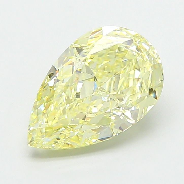 Loose Diamond - PEAR 2.38ct Fancy Light Yellow VVS2: Loose Diamond - PEAR 2.38ct Fancy Light Yellow VVS2 Source: This is a real non-mined Diamond that has been grown in a lab Shape: PEAR Carats: 2.38 Color: Fancy Light Yellow Certification: IGI Video:
