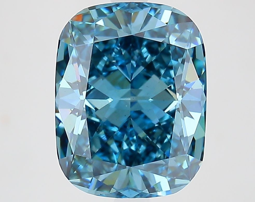 Loose Diamond - CUSHION MODIFIED 4.32ct Fancy Vivid Blue VS1: Loose Diamond - CUSHION MODIFIED 4.32ct Fancy Vivid Blue VS1 Source: This is a real non-mined Diamond that has been grown in a lab Shape: CUSHION MODIFIED Carats: 4.32 Color: Fancy Vivid Blue