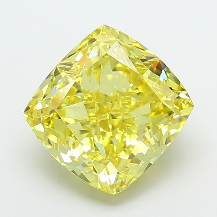 Loose Diamond - CUSHION MODIFIED 5.58ct Fancy Intense Yellow VS2: Loose Diamond - CUSHION MODIFIED 5.58ct Fancy Intense Yellow VS2 Source: This is a real non-mined Diamond that has been grown in a lab Shape: CUSHION MODIFIED Carats: 5.58 Color: Fancy Intense Yellow 