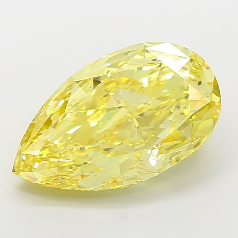 Loose Diamond - PEAR 10.53ct Fancy Vivid Yellow VS1: Loose Diamond - PEAR 10.53ct Fancy Vivid Yellow VS1 Source: This is a real non-mined Diamond that has been grown in a lab Shape: PEAR Carats: 10.53 Color: Fancy Vivid Yellow Certification: IGI Video: