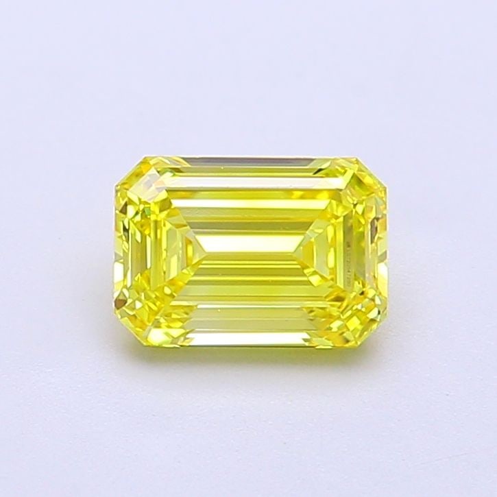 Loose Diamond - EMERALD 1.04ct Fancy Vivid Yellow IF: Loose Diamond - EMERALD 1.04ct Fancy Vivid Yellow IF Source: This is a real non-mined Diamond that has been grown in a lab Shape: EMERALD Carats: 1.04 Color: Fancy Vivid Yellow Certification: IGI