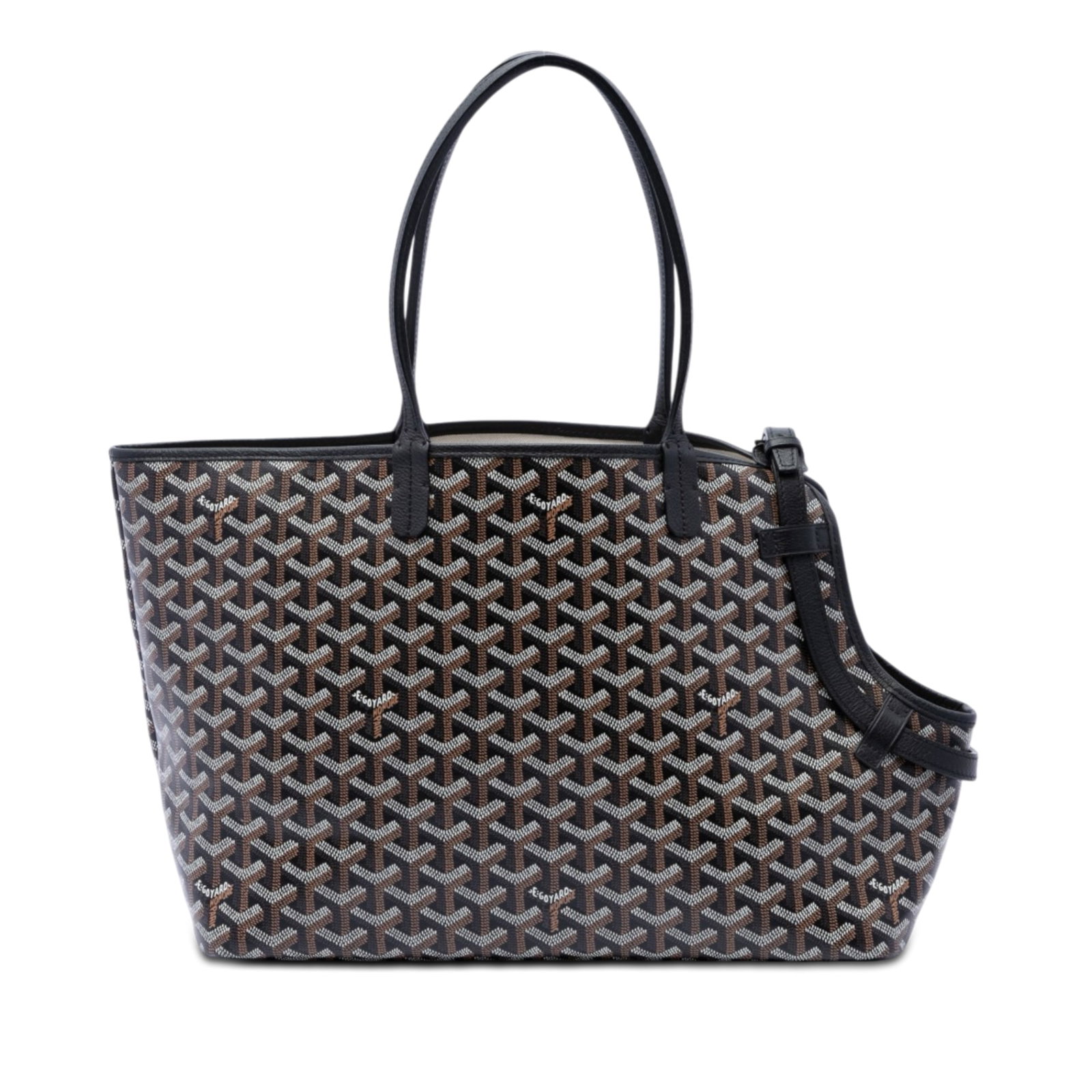 Goyard Chien Gris Goyardine pet carrier coated canvas leather trim (1 of 6)