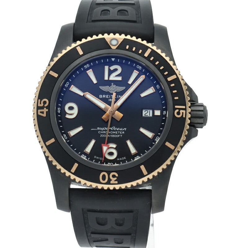 Breitling U17368 Superocean Automatic 46 mens wristwatch black steel: Breitling U17368 Superocean Automatic 46 mens wristwatch black steel Breitling Superocean Automatic 46 Black Steel men's wristwatch with an automatic movement and a bold professional dive watch design