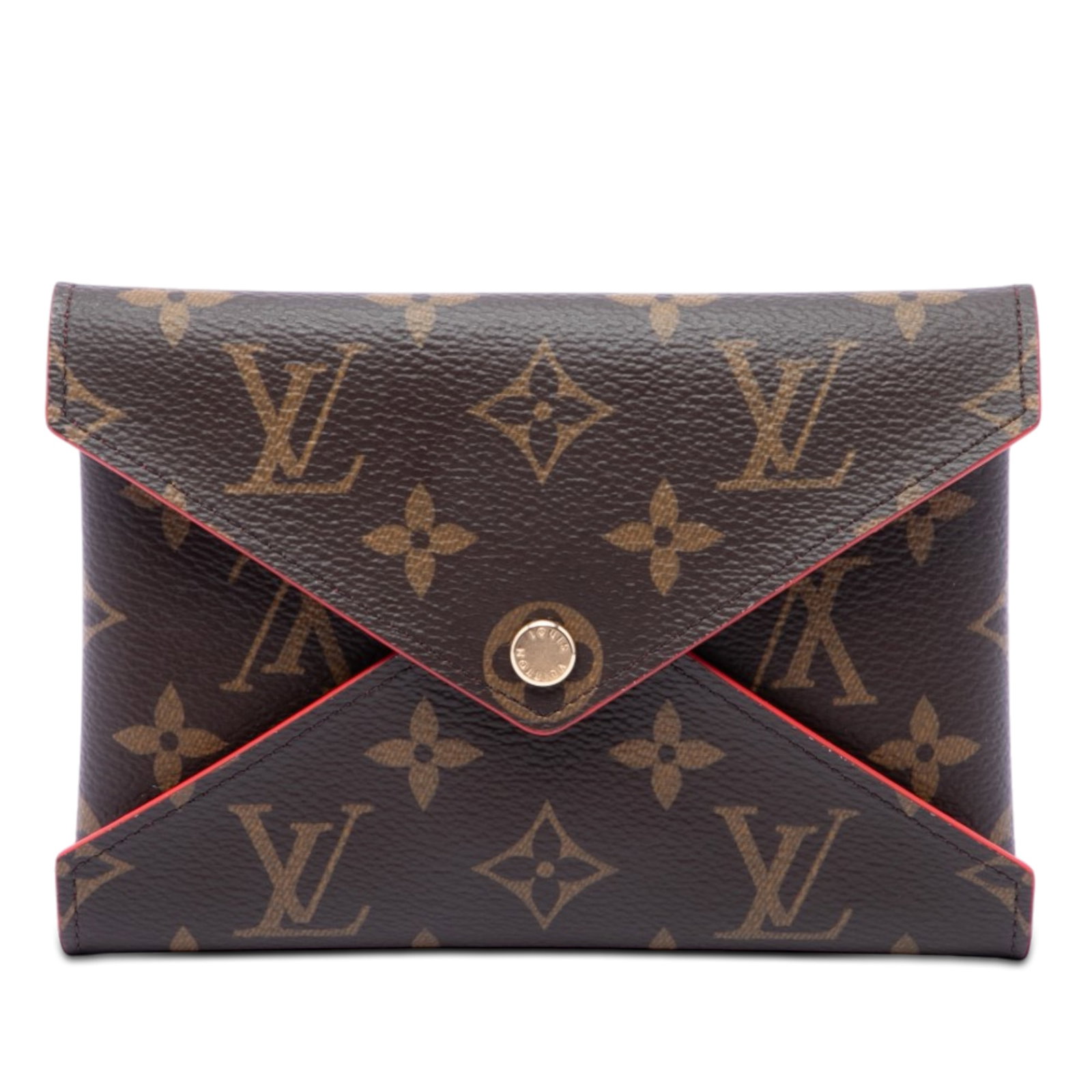 Louis Vuitton Kirigami MM Monogram Canvas Clutch Bag: Louis Vuitton Kirigami MM Monogram Canvas Clutch Bag The Louis Vuitton Monogram Pochette Kirigami MM is a compact brown pouch crafted with a monogram canvas body and a front flap with magnetic snap bu