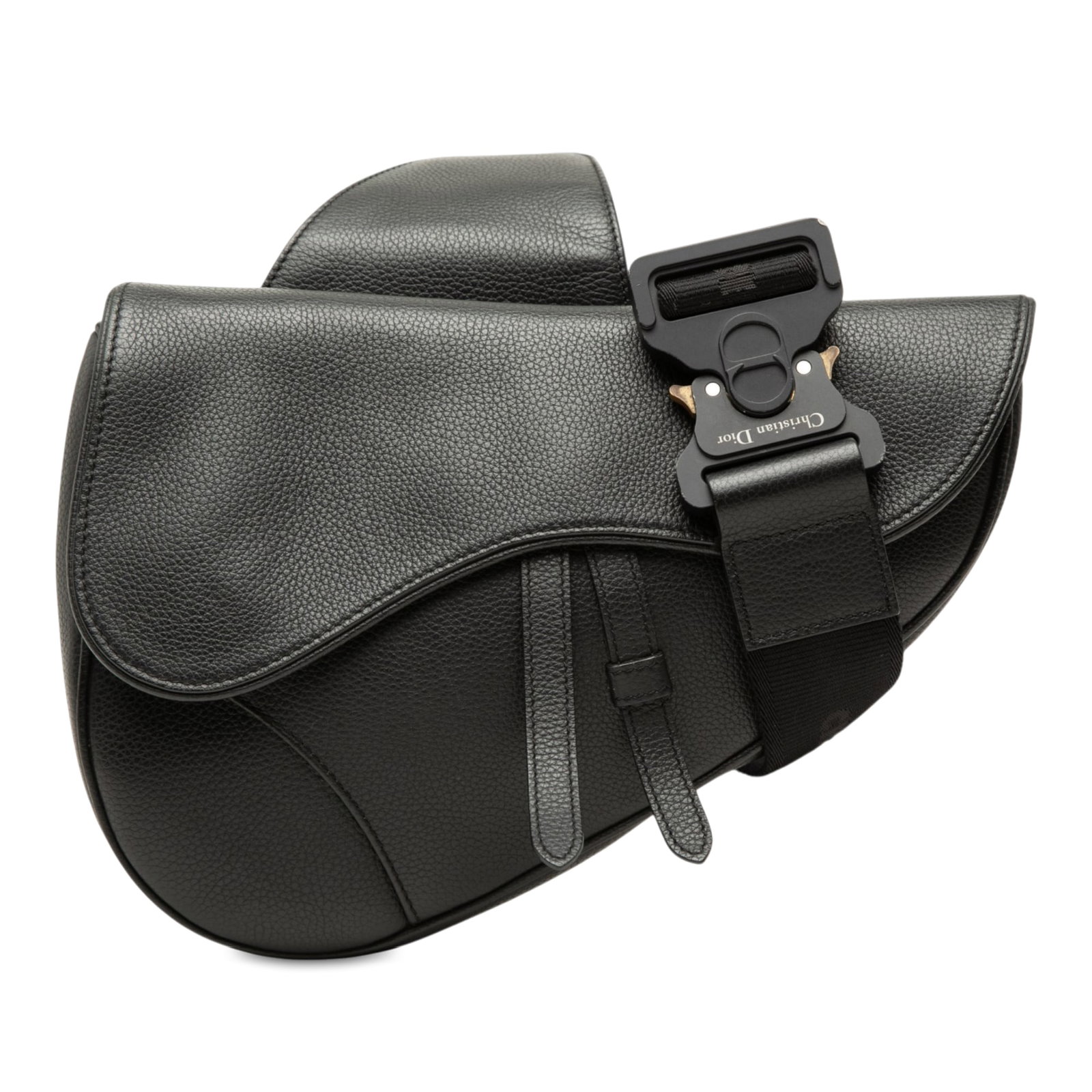Dior Saddle Crossbody Bag in Black Grained Calfskin (1 of 6)