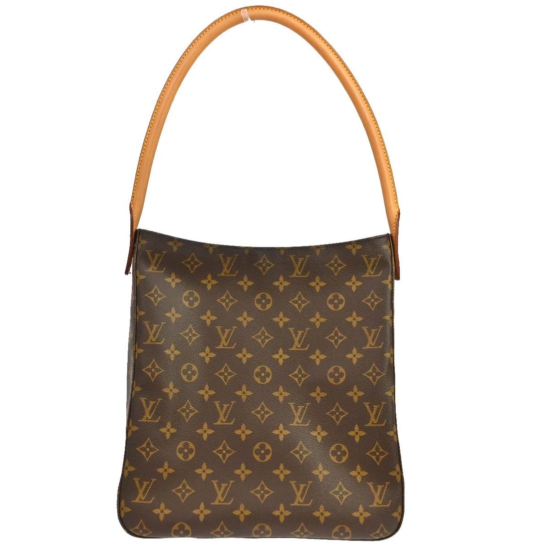 Louis Vuitton Looping GM Monogram Shoulder Bag M51145 Brown: Louis Vuitton Looping GM Monogram Shoulder Bag M51145 Brown Vintage Louis Vuitton Looping GM shoulder bag in brown Monogram canvas with leather trim and a beige leather shoulder strap. The interior in