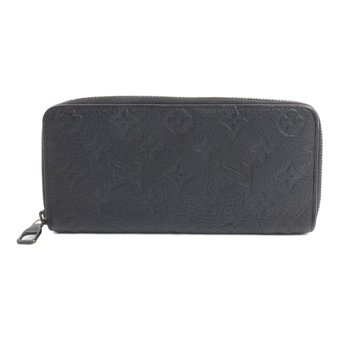 Louis Vuitton M69047 Zip Vertical Wallet Black Monogram Taurillon Calfskin: Louis Vuitton M69047 Zip Vertical Wallet Black Monogram Taurillon Calfskin Louis Vuitton Zip Vertical long wallet in black Monogram Taurillon Clemence leather with calfskin trim. This unisex wallet fe
