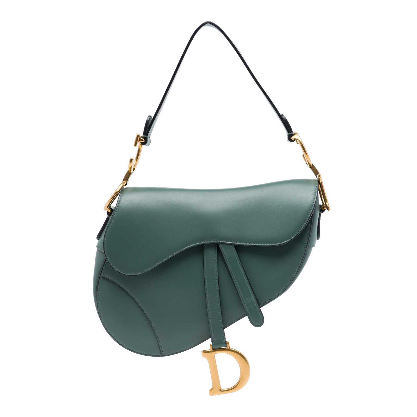 Dior Saddle Bag in Green Smooth Calfskin Leather (1 of 6)