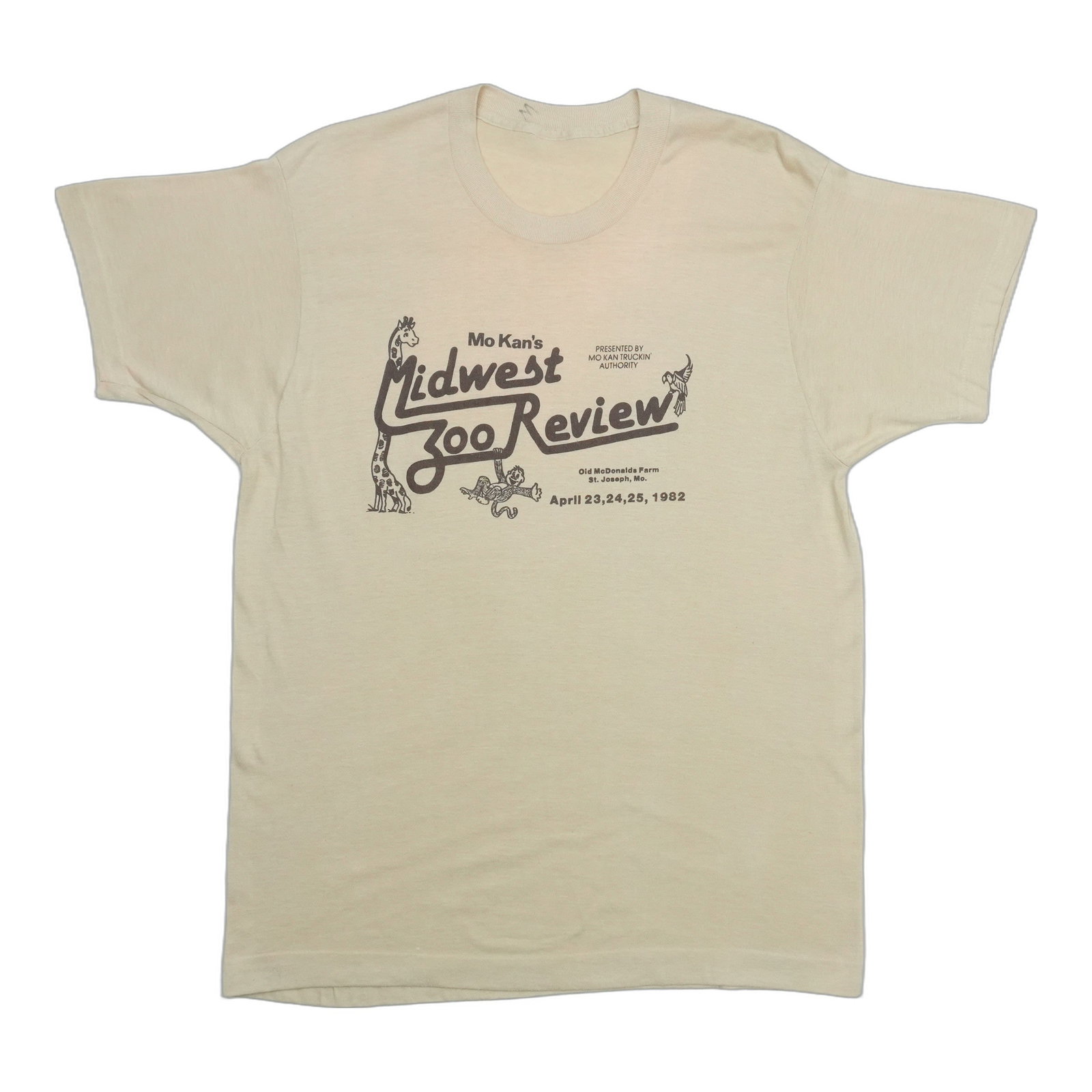 Vintage 1982 Mo Kans Midwest Zoo Review White Shirt Medium (1 of 4)