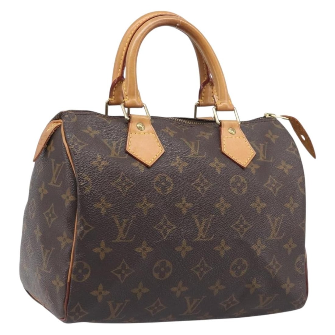 Louis Vuitton M41528 Speedy 25 Monogram Canvas Handbag: Louis Vuitton M41528 Speedy 25 Monogram Canvas Handbag Louis Vuitton Speedy 25 handbag in Monogram canvas with a classic structured silhouette. Made in France, this women's handbag includes a dust bag