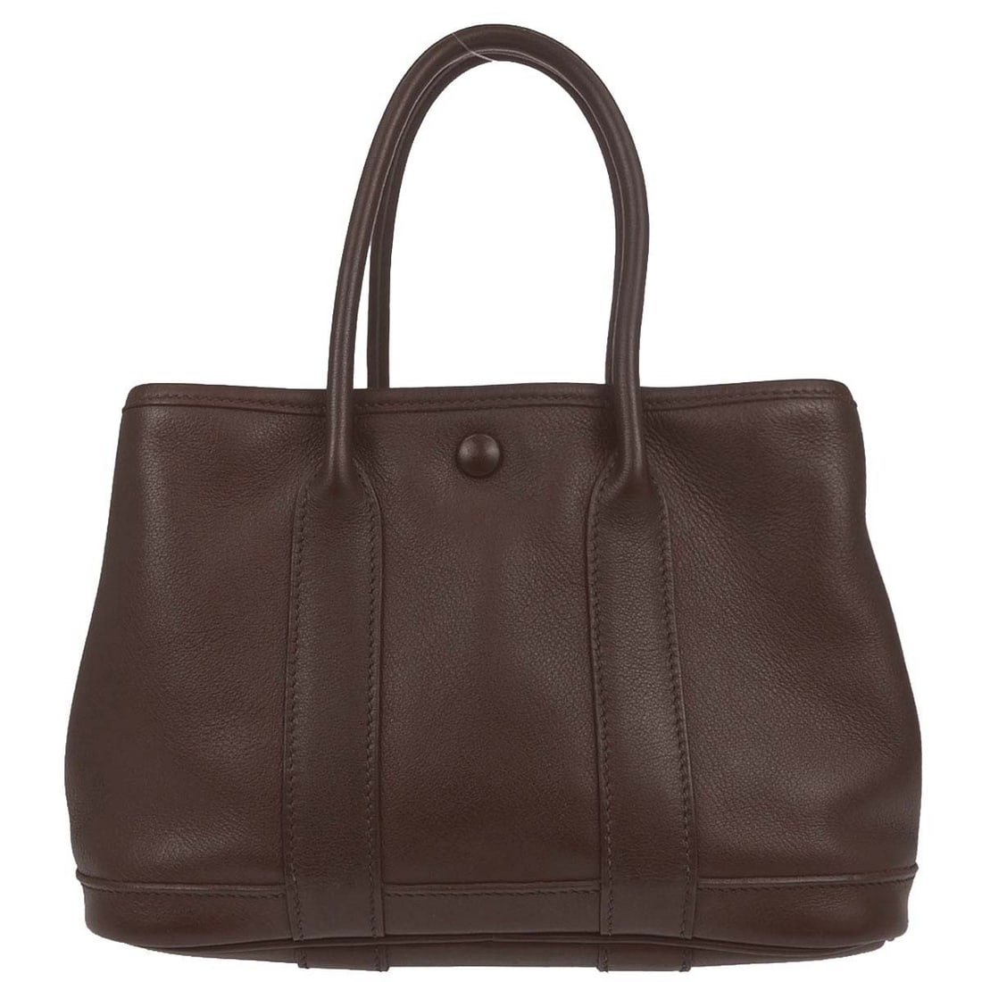 HERMES Garden Twilly TTPM Havane Swift Leather Tote Bag: HERMES Garden Twilly TTPM Havane Swift Leather Tote Bag Hermes Garden Twilly TTPM tote handbag in Havane Swift leather with double handles and silver-color hardware. This women's tote is made in Franc