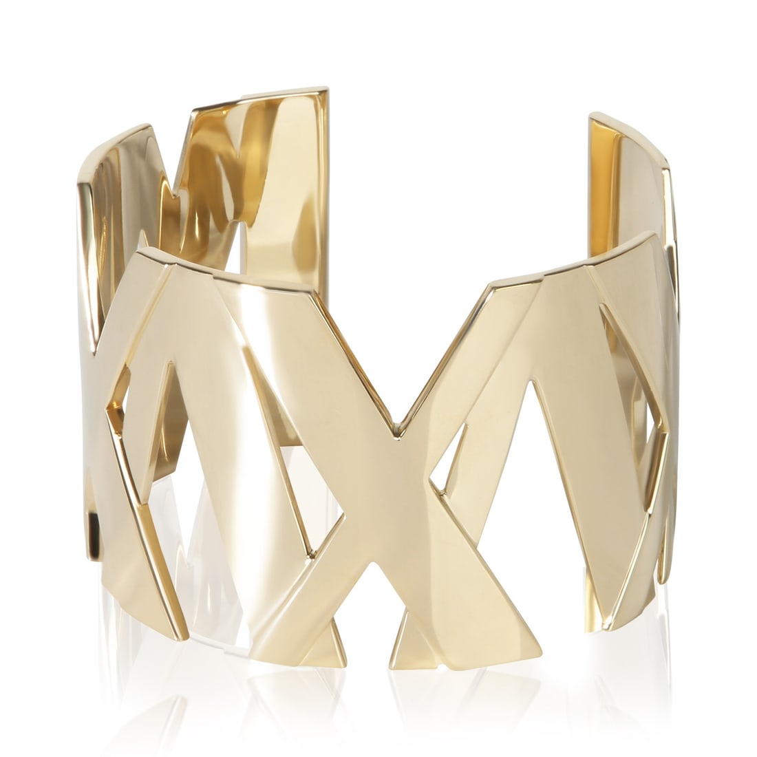 18k Yellow Gold Cuff Bracelet Tiffany & Co. Atlas Wide: 18k Yellow Gold Cuff Bracelet Tiffany & Co. Atlas Wide Tiffany & Co. Atlas Wide Cuff bracelet crafted in 18k yellow gold. This pre-owned unisex bracelet features a wide cuff design with no clasp and c