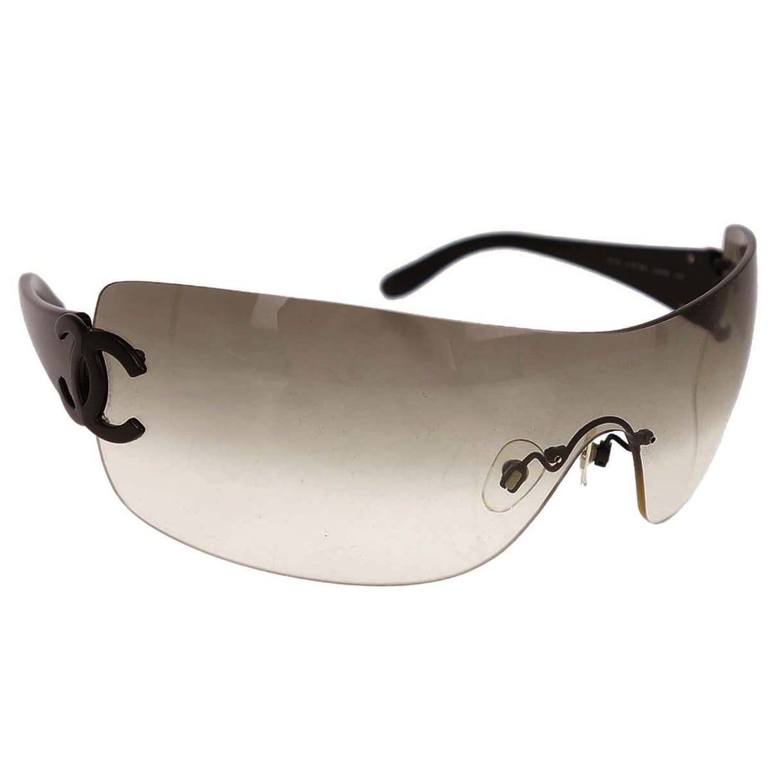 CHANEL CC Logos Black Acrylic Sunglasses Women Italy (1 of 10)