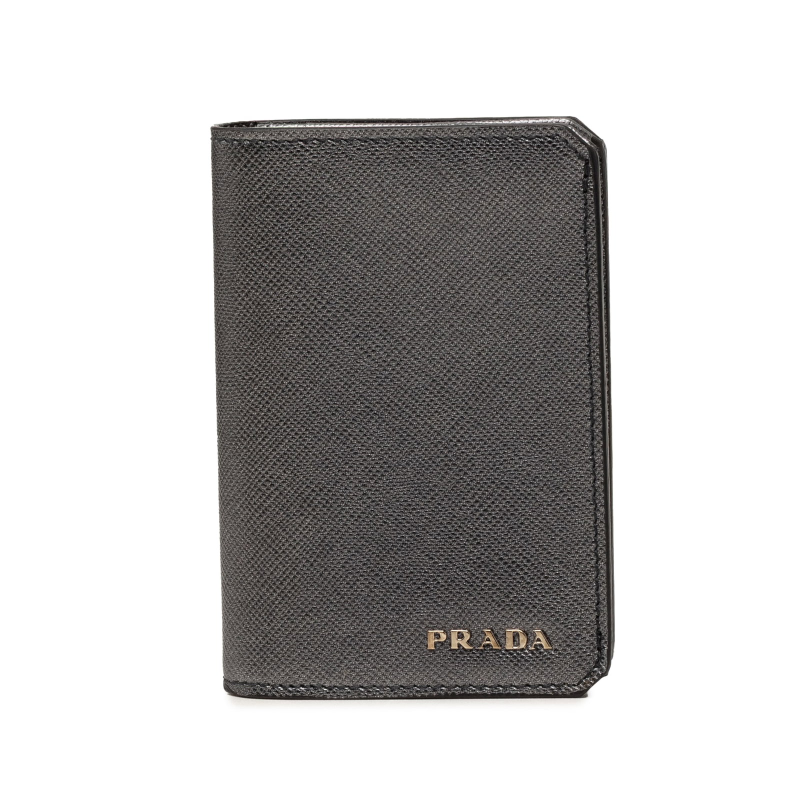 Prada Saffiano Leather Card Holder Bifold Black (1 of 8)