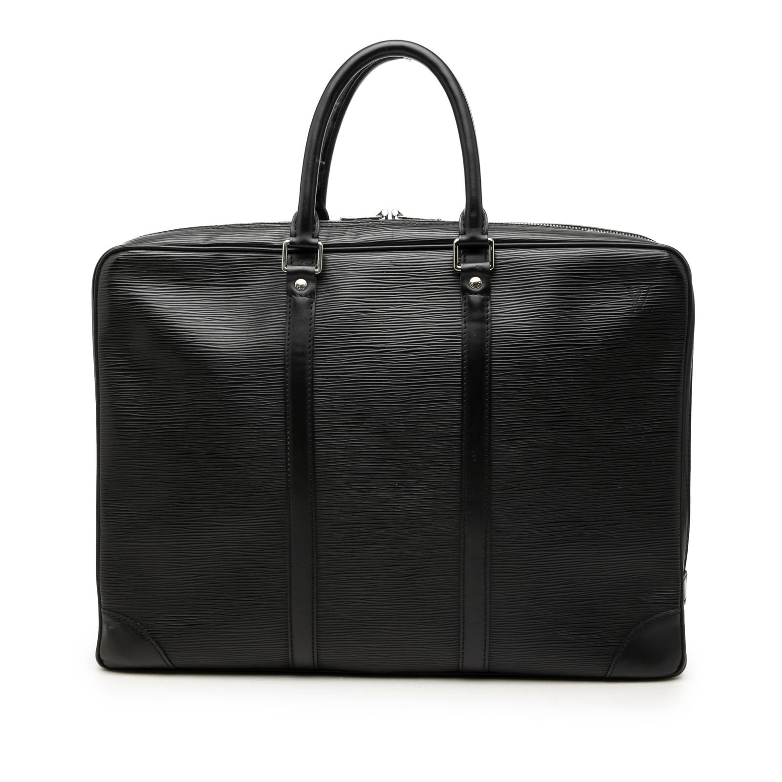 Louis Vuitton Porte Documents Voyage Epi Leather Briefcase Black (1 of 7)