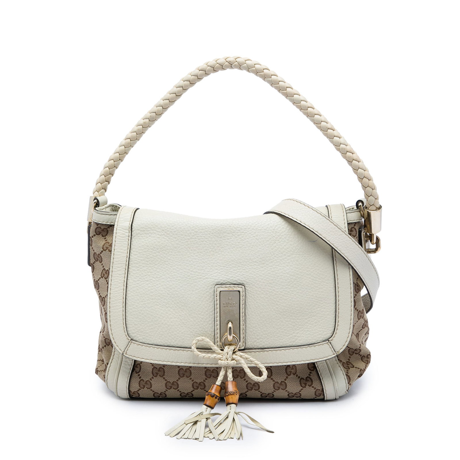 Gucci Bella Flap Satchel in GG Canvas with Leather Trim (1 of 5)