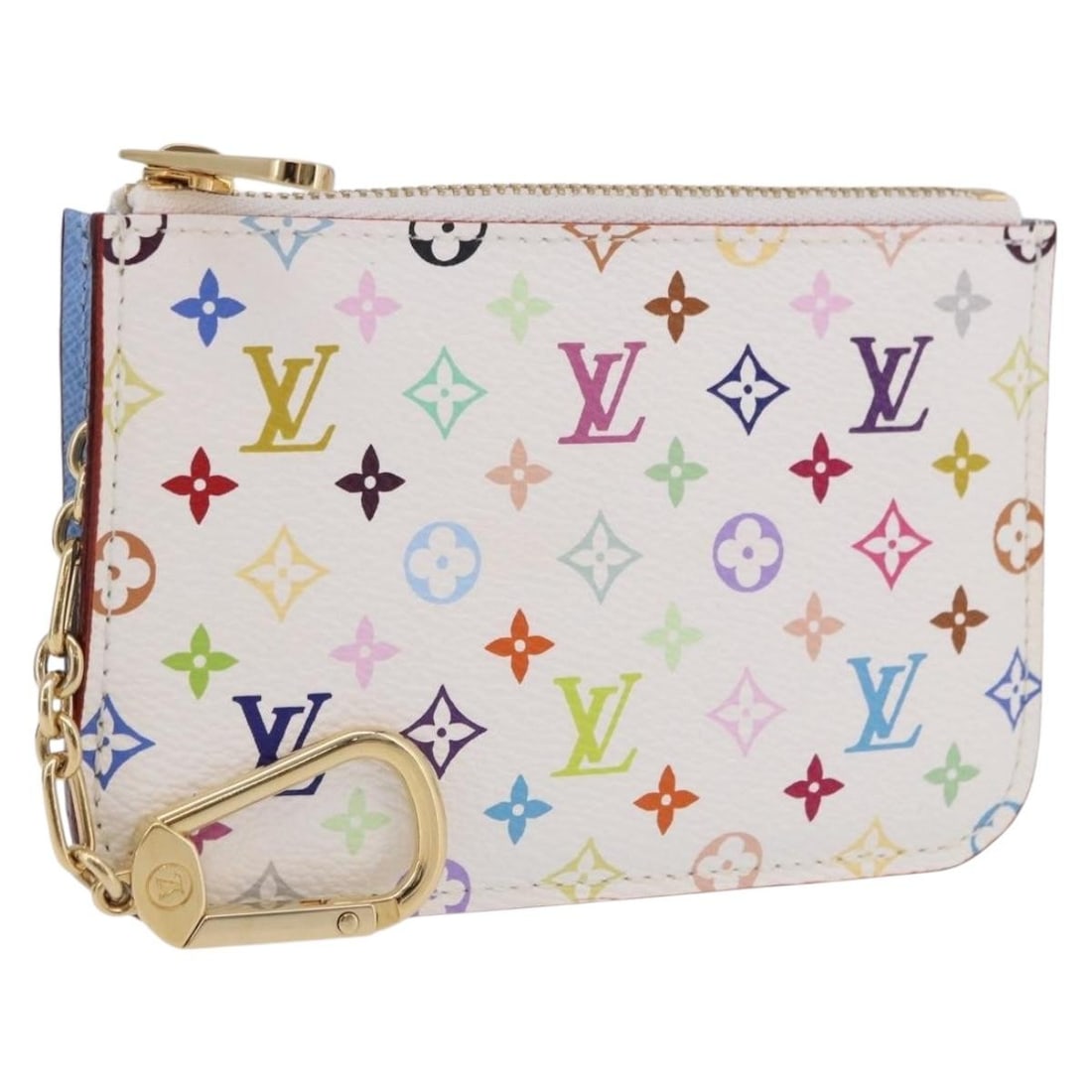 Louis Vuitton M93733 Monogram Multicolor Coin Purse White: Louis Vuitton M93733 Monogram Multicolor Coin Purse White Louis Vuitton Pochette Cles NM coin purse in white Monogram Multicolor canvas. This women's purse includes a dust bag and item box. Condition 