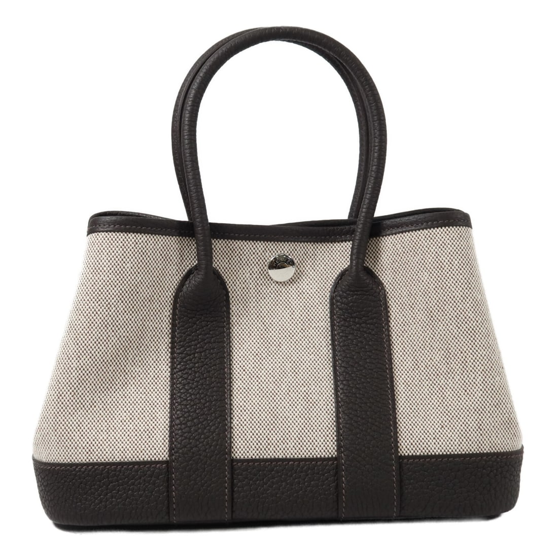 Hermes Mini Garden Party Handbag Toile H Brown PHW (1 of 15)