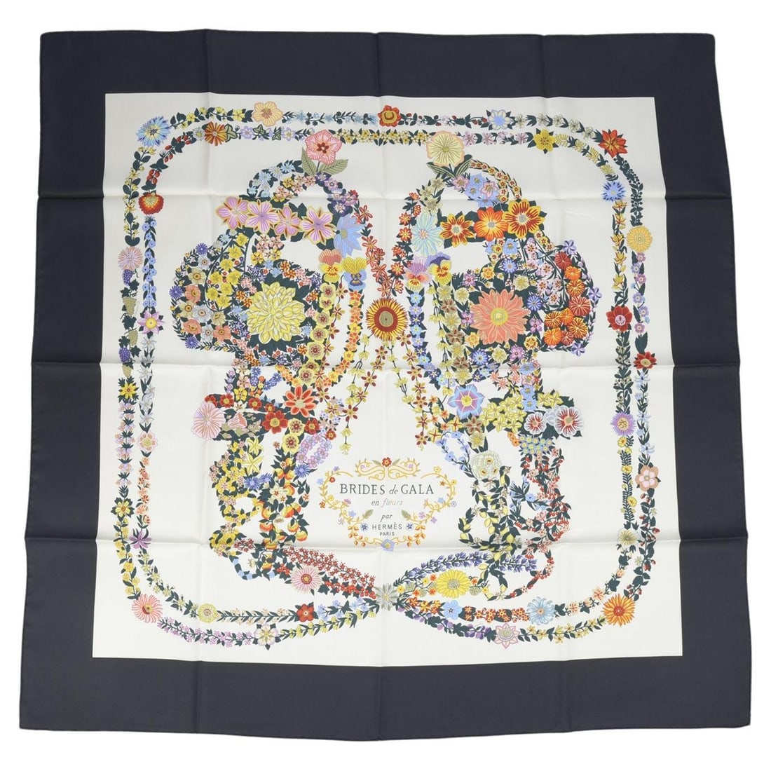 Hermes Brides de Gala en Fleurs silk scarf 35 in (1 of 5)
