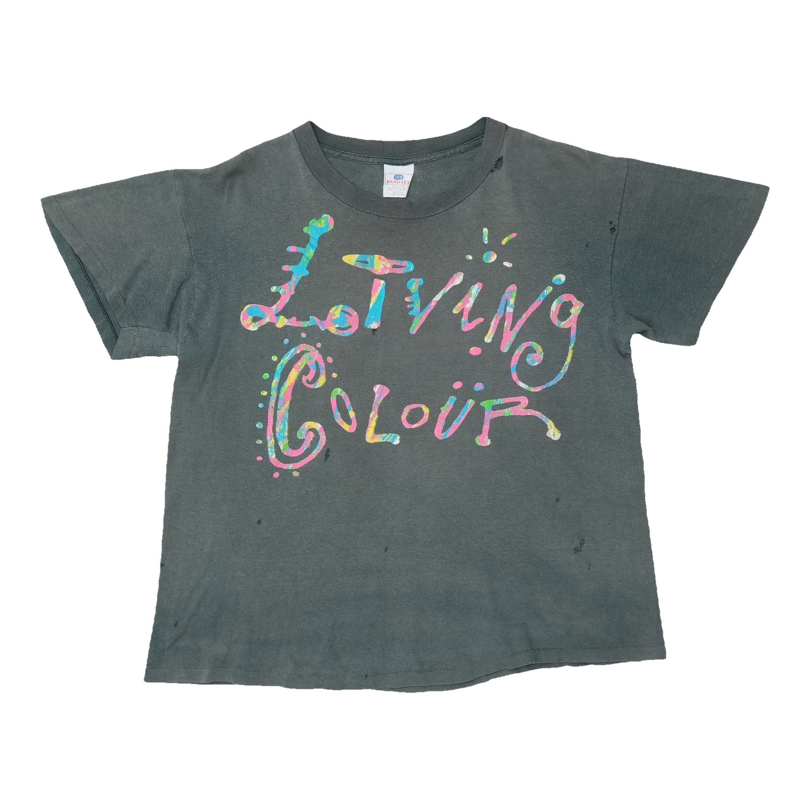 Vintage 1990 Living Colour Black Cotton Tour T Shirt Medium (1 of 9)