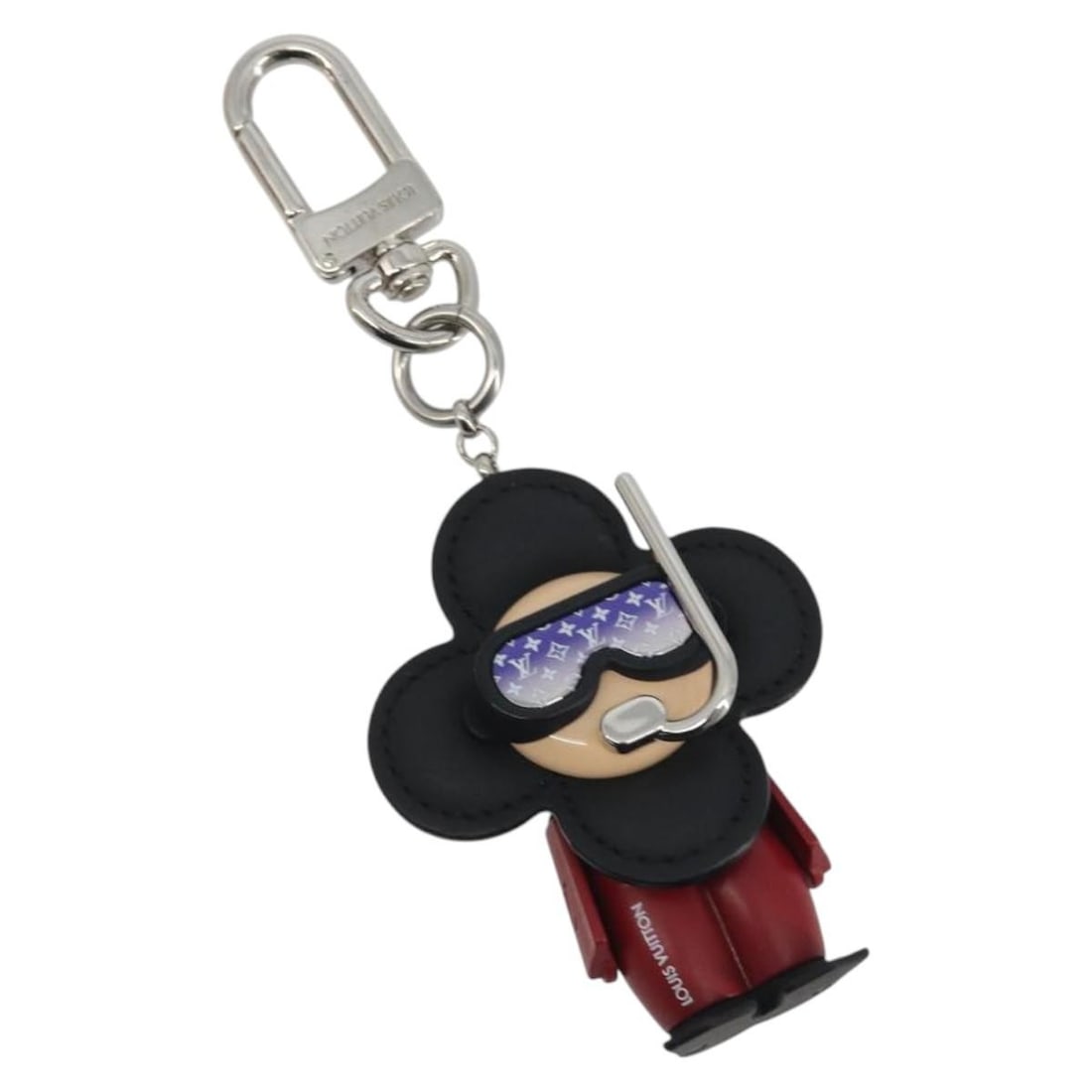 Louis Vuitton M00748 Vivienne Diver Metal Bag Charm Black Red: Louis Vuitton M00748 Vivienne Diver Metal Bag Charm Black Red Louis Vuitton Bijoux Sac Vivienne Diver charm in black and red metal. This women's bag charm is made in Italy and comes with a dust bag an