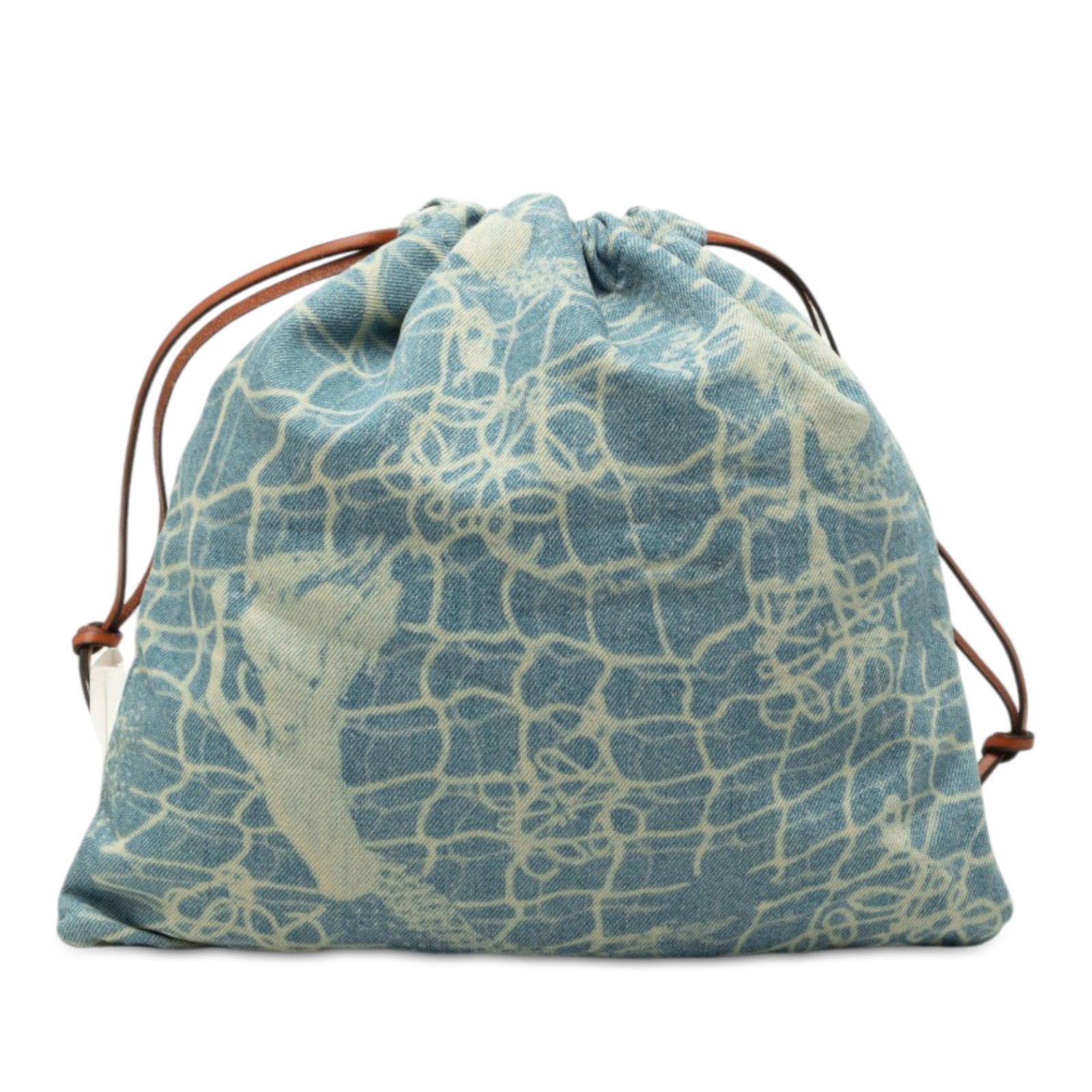 LOEWE Paula's Ibiza Mermaid Denim Clutch Drawstring Bag (1 of 6)