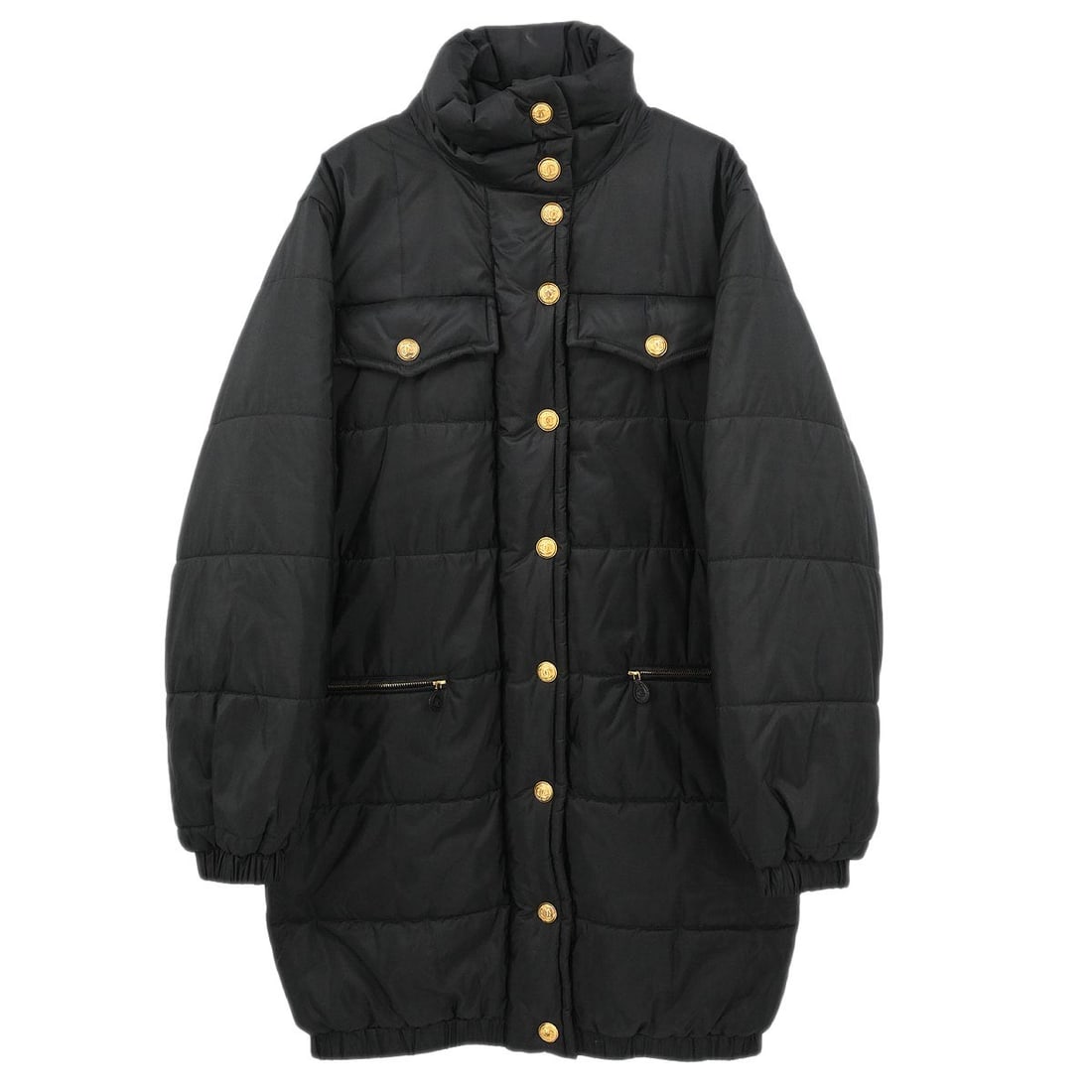 CHANEL Vintage Black Silk Mid Length Jacket Size 38 France (1 of 11)