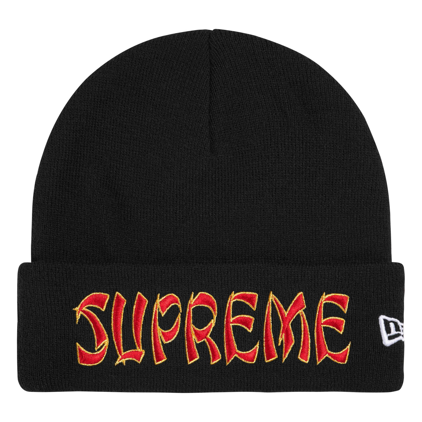 Black Beanie Supreme New Era Action OSFA (1 of 2)