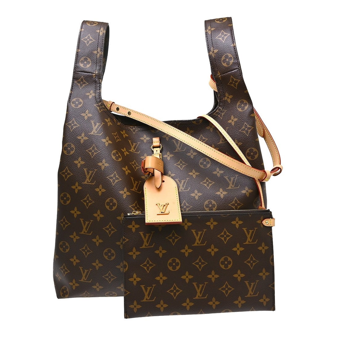 Louis Vuitton Atlantis GM M46817 Monogram 2way Shoulder Hand Bag: Louis Vuitton Atlantis GM M46817 Monogram 2way Shoulder Hand Bag Louis Vuitton Atlantis GM 2-way shoulder bag in brown Monogram canvas with leather trim and leather lining. This women's handbag featur