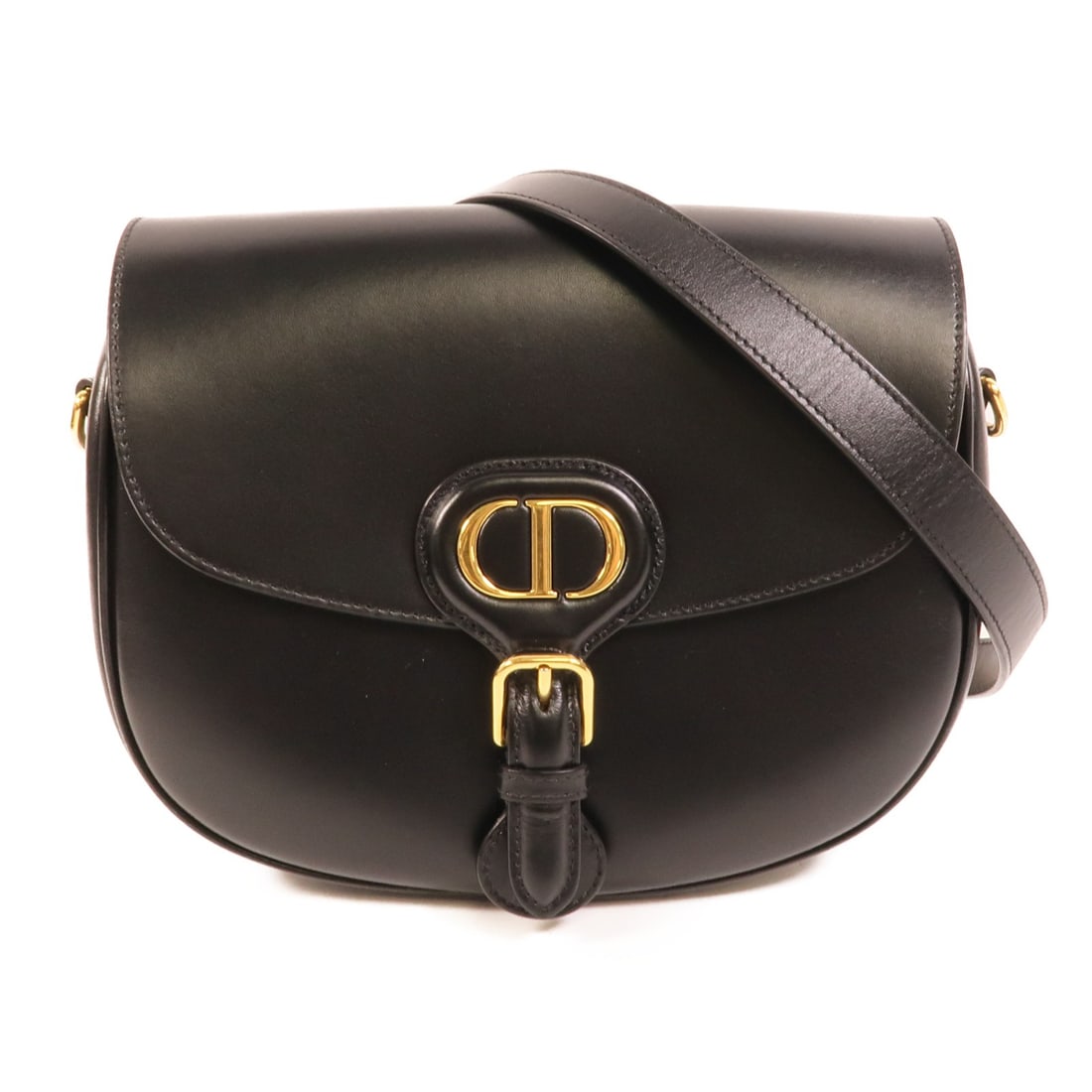 Dior Bobby Medium Black Calfskin Shoulder Bag CD GHW: Dior Bobby Medium Black Calfskin Shoulder Bag CD GHW A Christian Dior Bobby Medium shoulder bag in black calfskin leather with gold-tone hardware. It features a shoulder strap, a magnetic pocket, one 