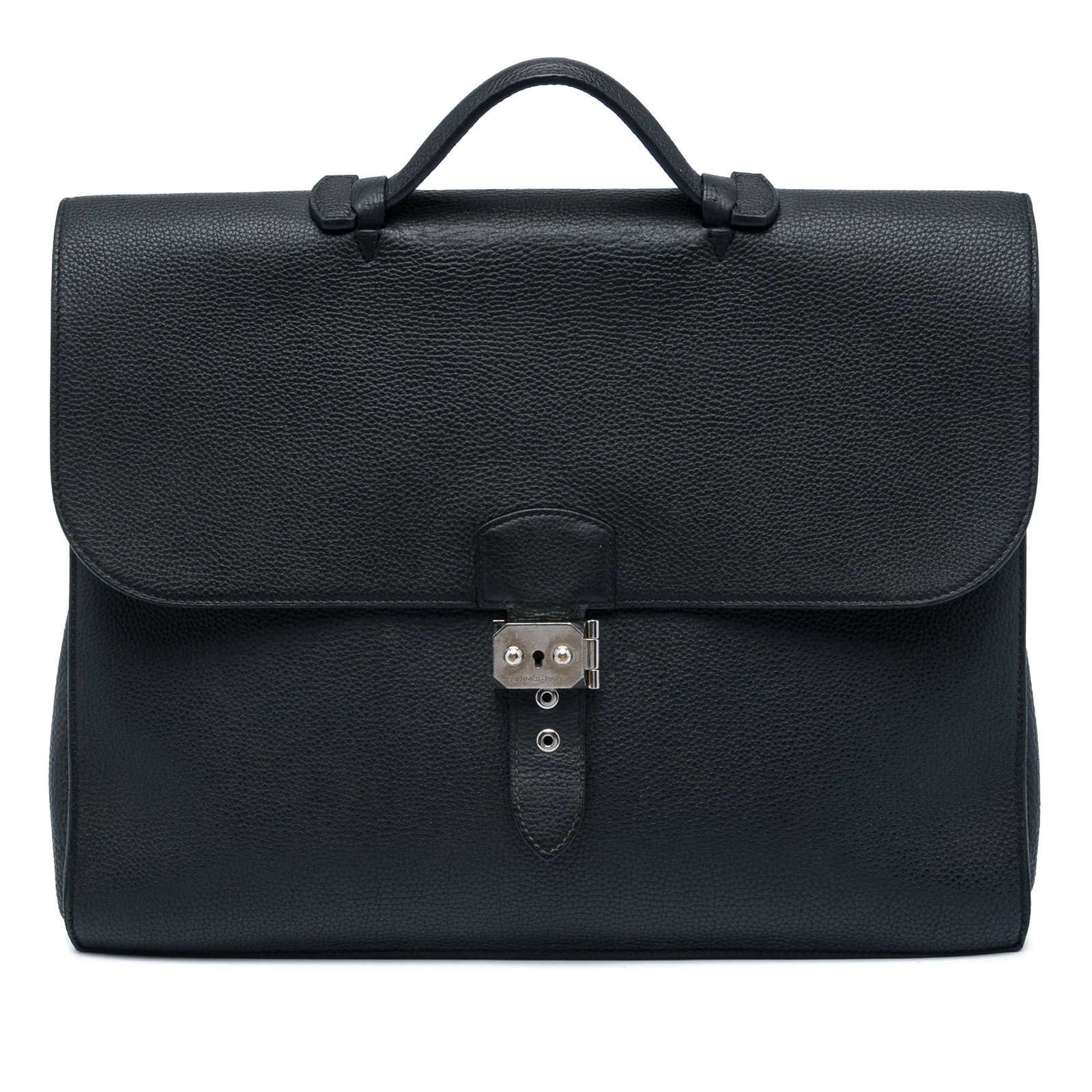 Hermes Sac A Depeches 38 Black Togo Leather Briefcase (1 of 6)