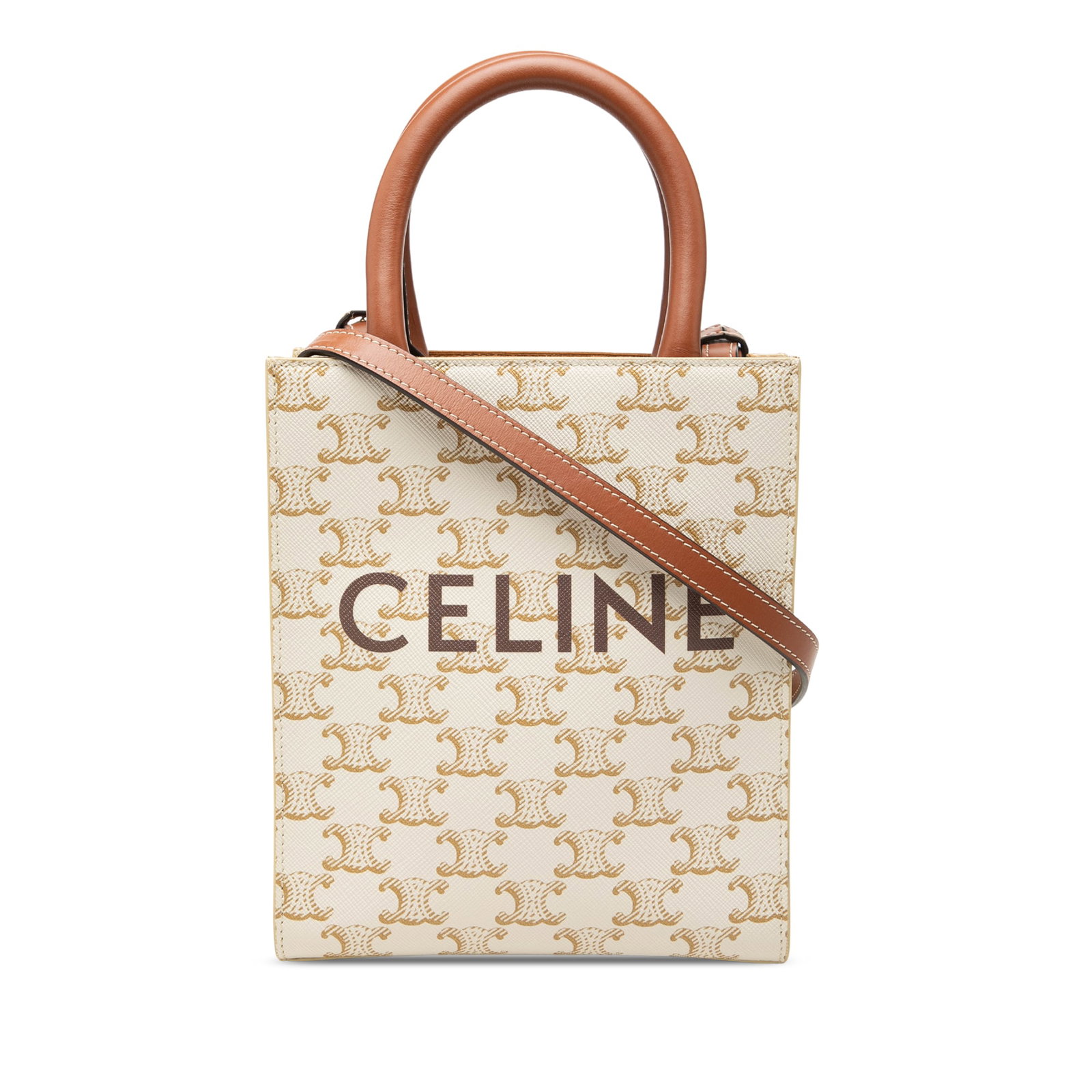Celine Vertical Cabas Mini Triomphe coated canvas satchel (1 of 6)