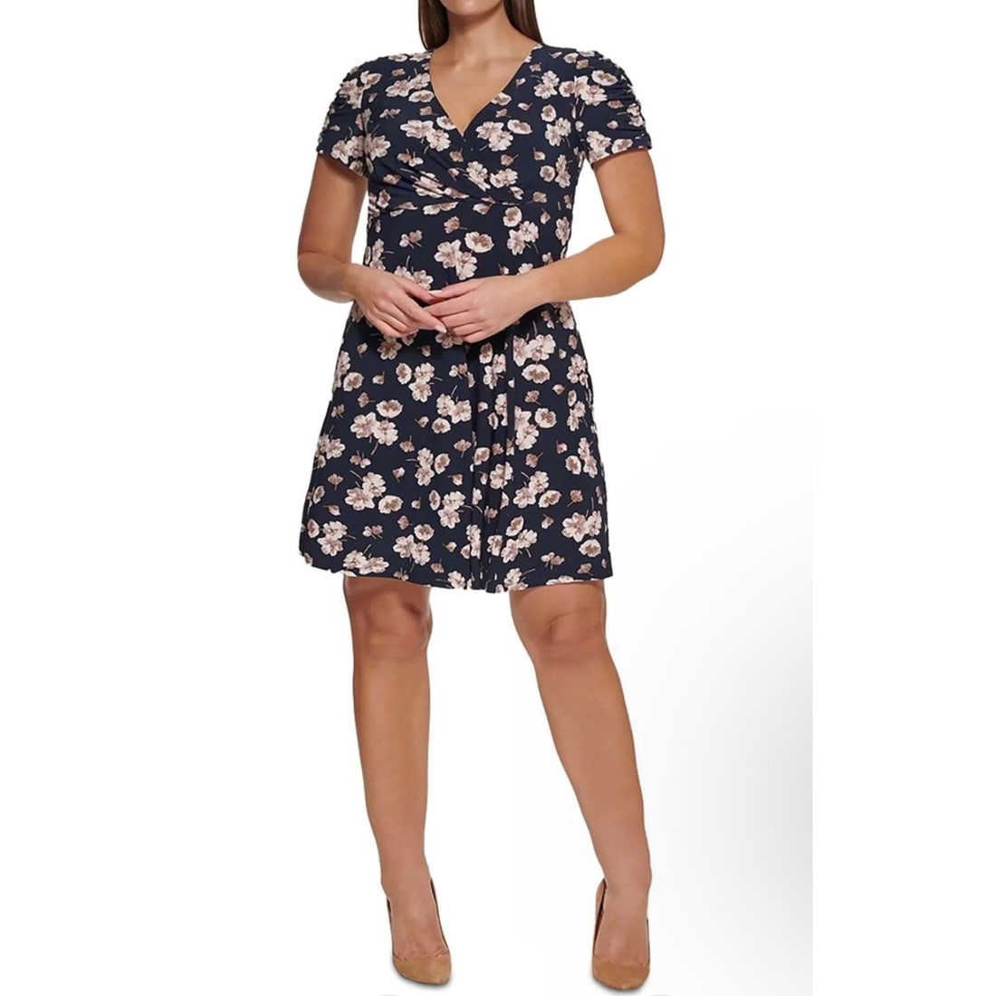 Tommy Hilfiger Plus Floral Mini Sheath Dress 22W Black (1 of 3)