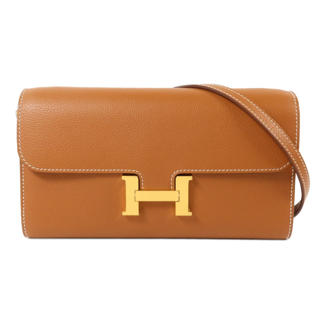 Hermes Constance To Go Evercolor Calfskin Shoulder Bag Gold Brown (1 of 14)