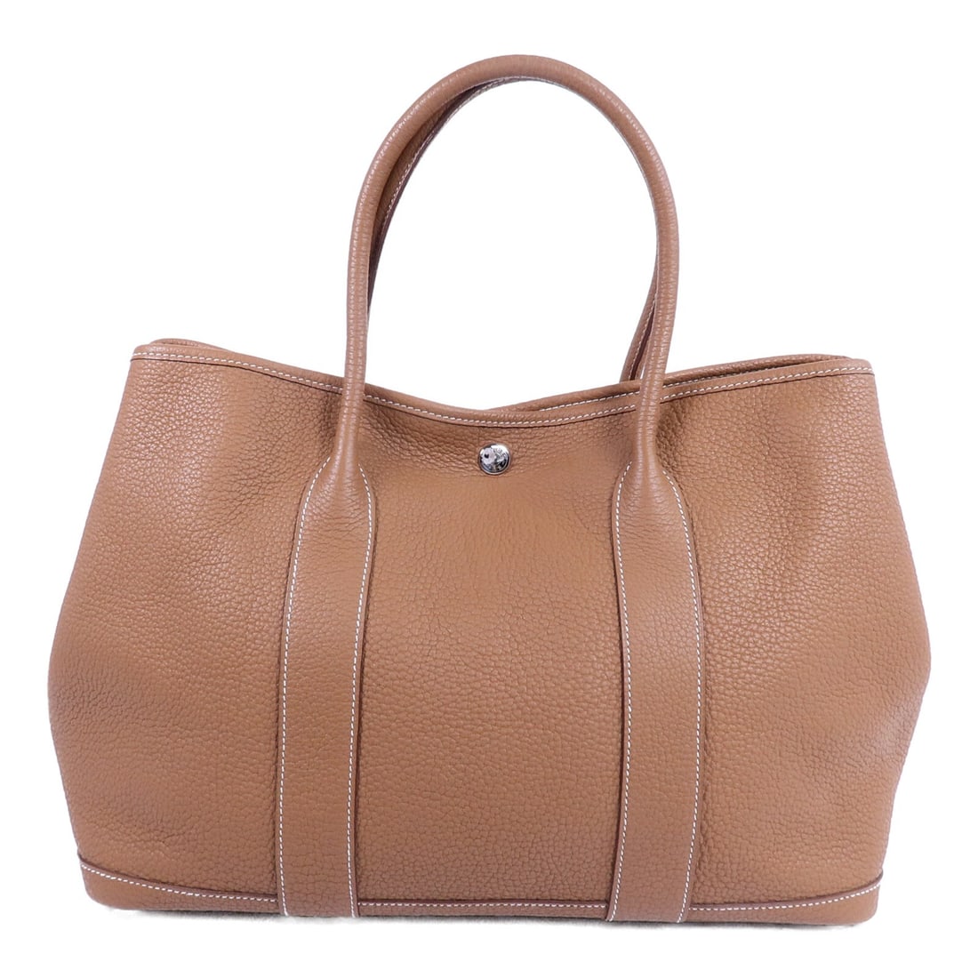 HERMES Garden Party PM Negonda Leather Handbag Gold PHW (1 of 16)