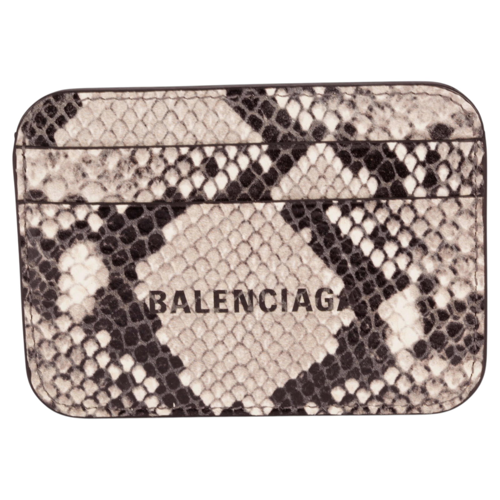 Balenciaga card holder in black white python print leather (1 of 5)