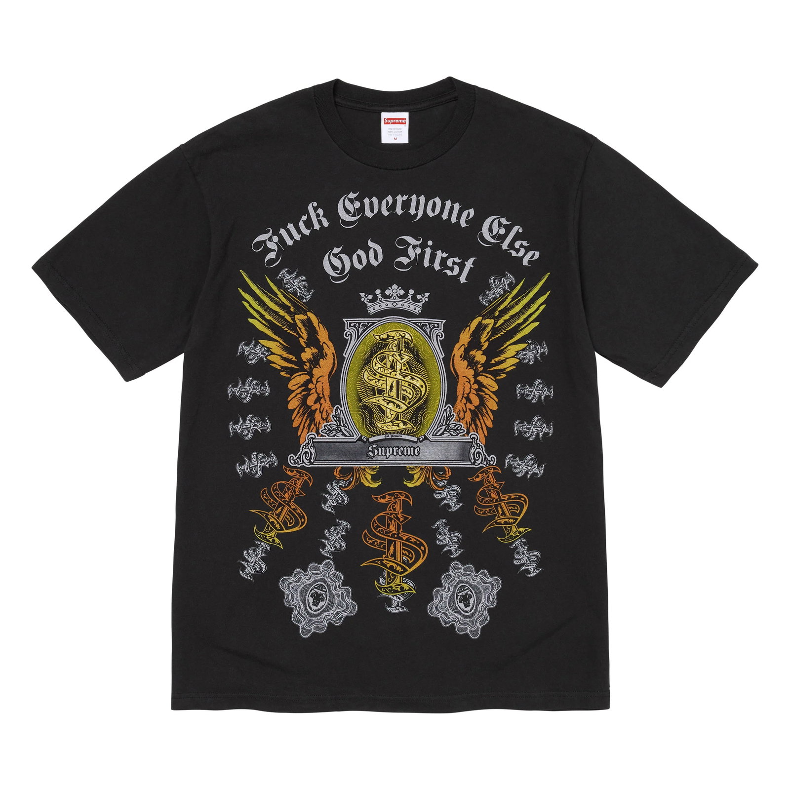Supreme black T shirt size Medium (1 of 1)
