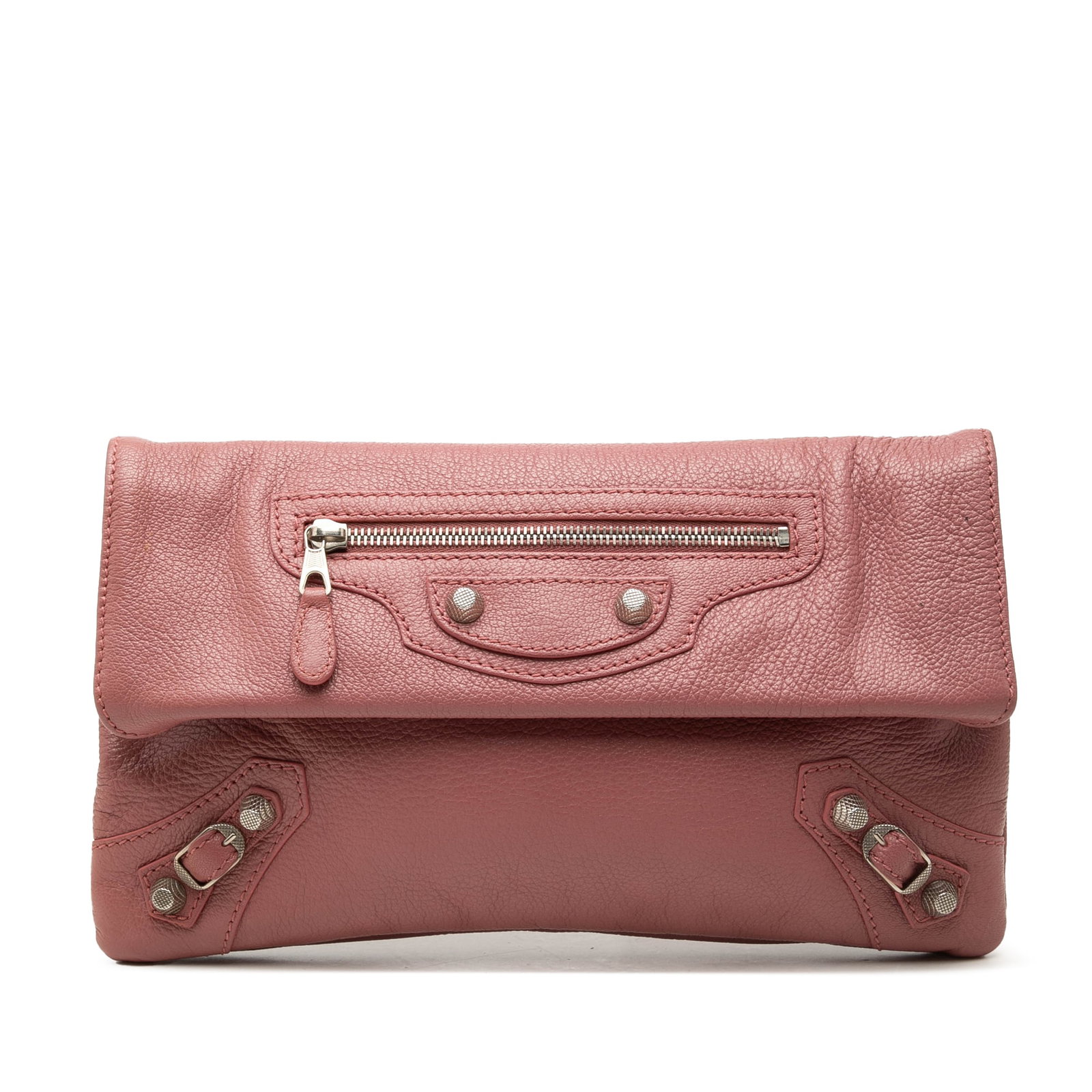 Balenciaga Motocross Giant 11 Envelope Clutch in Pink Leather (1 of 7)