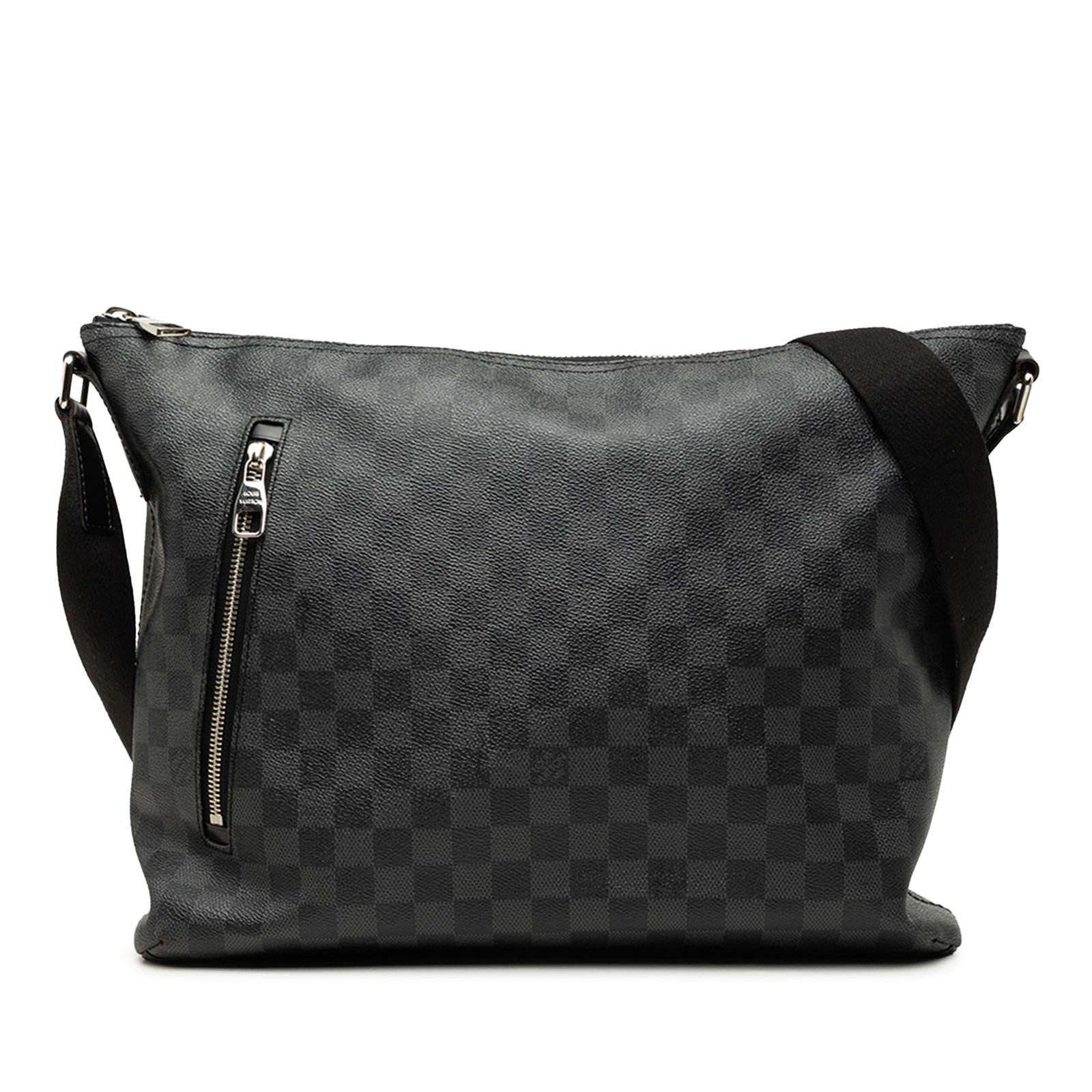 Louis Vuitton Mick MM Damier Graphite Messenger Bag: Louis Vuitton Mick MM Damier Graphite Messenger Bag Louis Vuitton Damier Graphite Mick MM shoulder bag in black fabric with an adjustable flat strap, top zip closure, exterior zip pockets, and interio