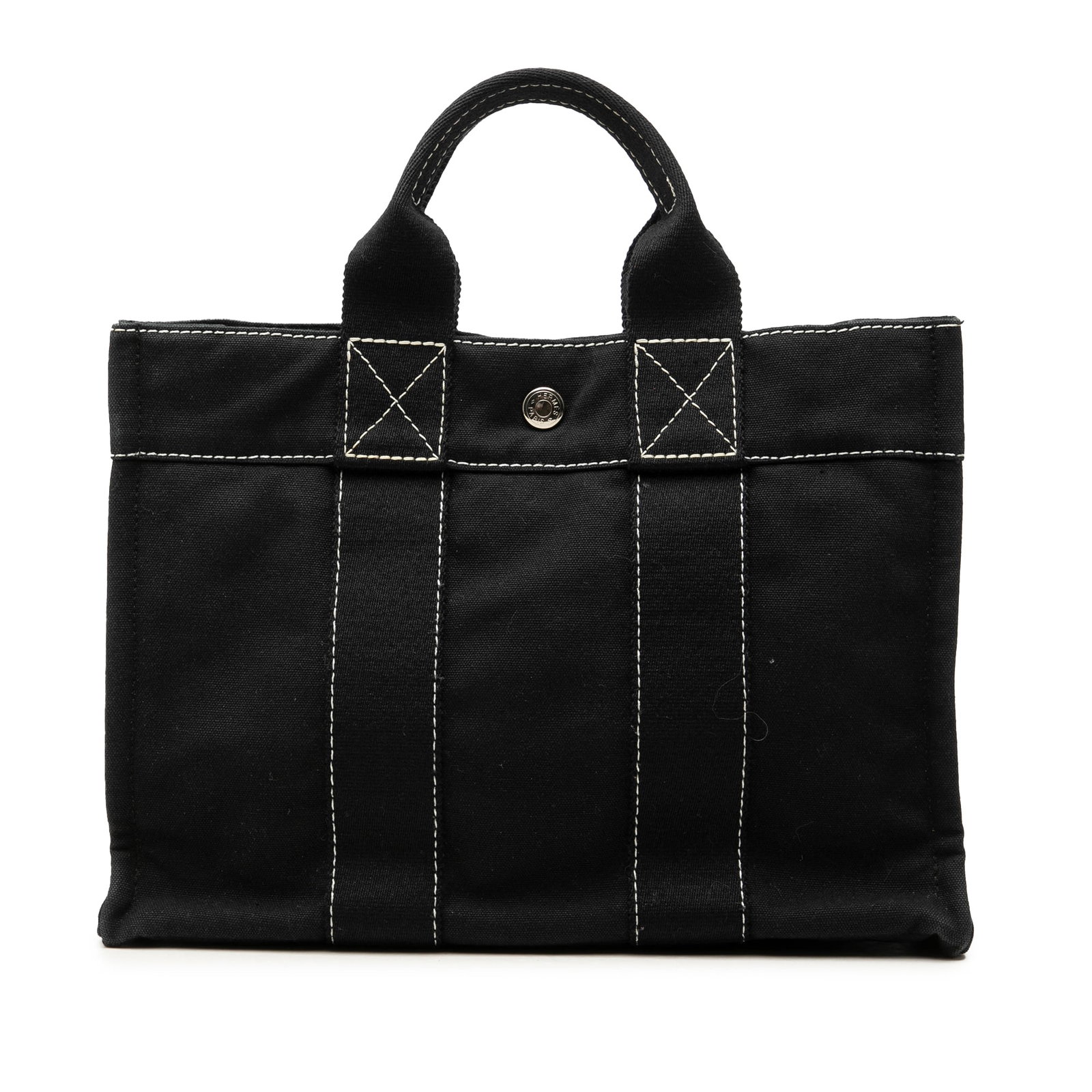 Hermes Fourre Tout PM Canvas Tote Bag Black (1 of 8)