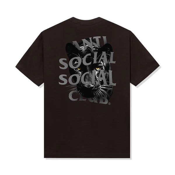 Anti Social Social Club Panther T Shirt Medium Brown (1 of 1)