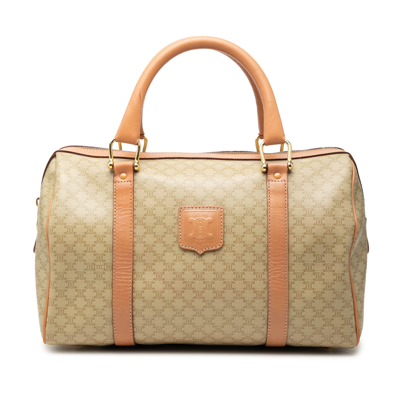 Celine Macadam Boston Bag in Coated Canvas with Leather Trim (1 of 7)