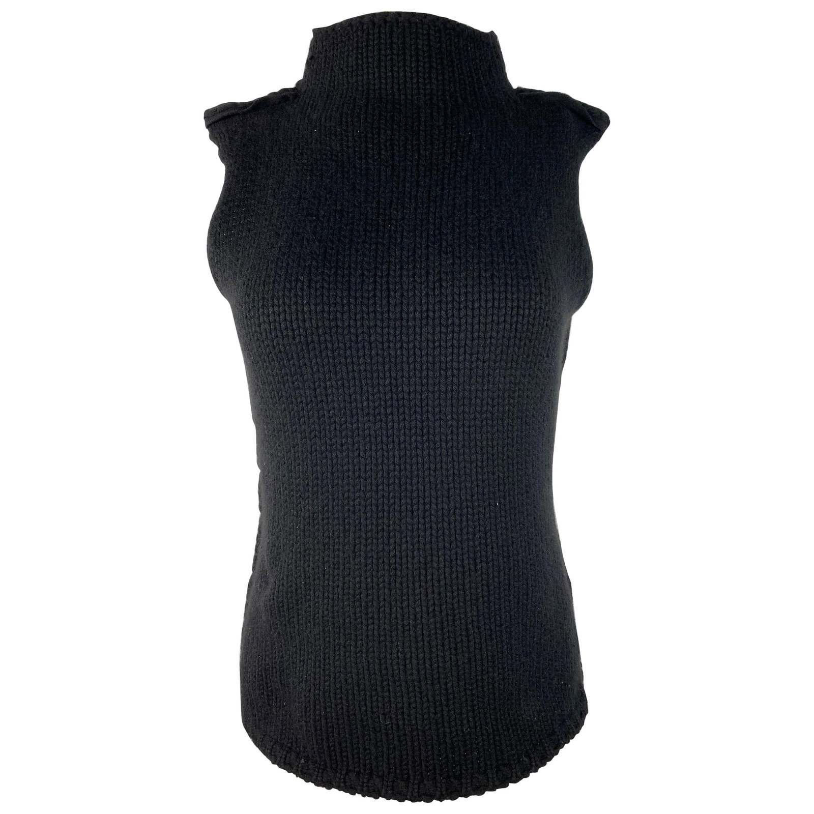 Calvin Klein sleeveless turtleneck sweater vest wool cashmere Small (1 of 4)