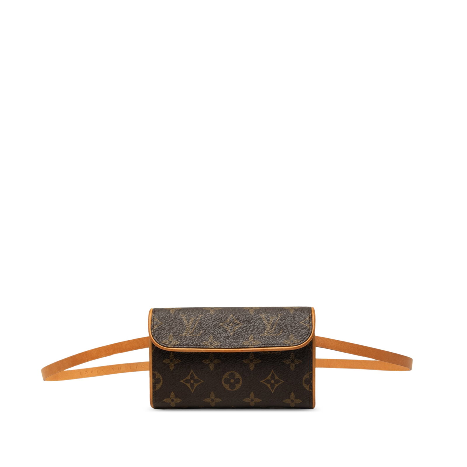 Louis Vuitton Florentine Monogram Waist Pouch Brown Canvas: Louis Vuitton Florentine Monogram Waist Pouch Brown Canvas A Louis Vuitton Monogram Pochette Florentine belt bag crafted with a monogram canvas body and vachetta leather trim. It features a flat vache
