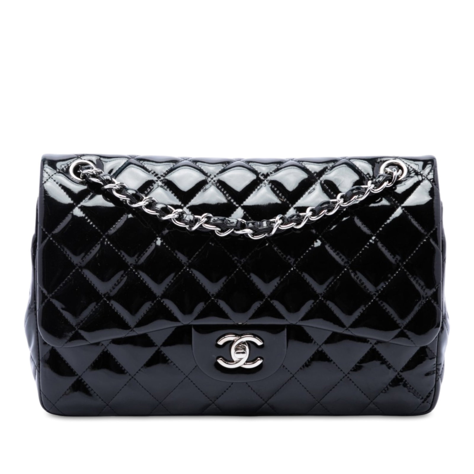 Chanel Jumbo Classic Double Flap Patent Leather Shoulder Bag (1 of 6)