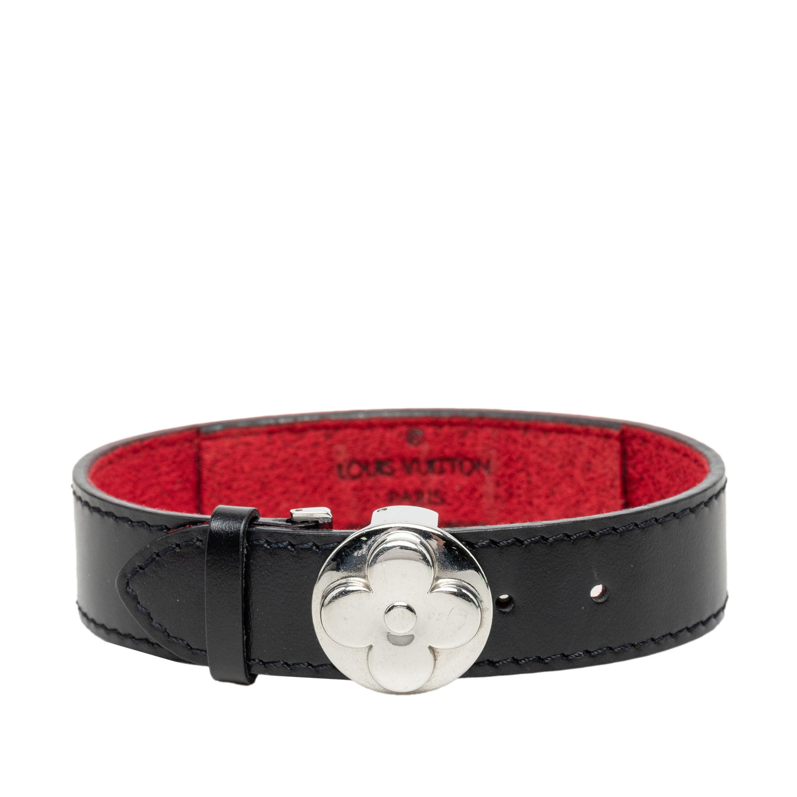 Louis Vuitton Monogram Mat leather bracelet in black (1 of 5)