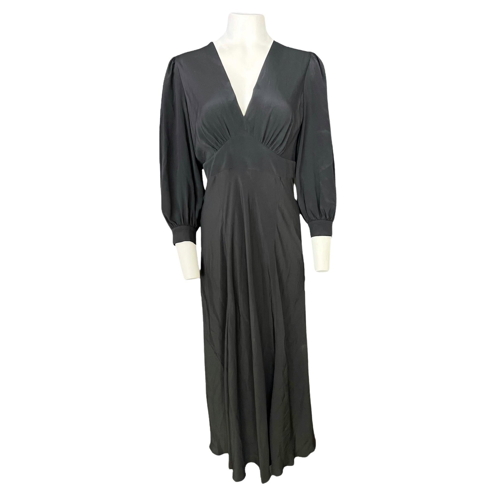 Alberta Ferretti Floor Length Black Evening Gown Size 6 (1 of 9)