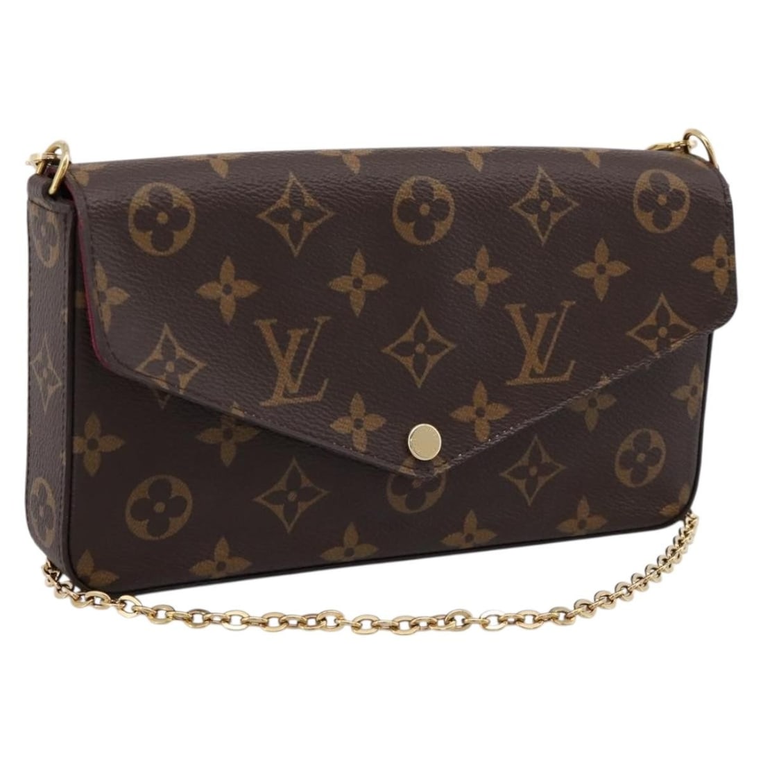 Louis Vuitton M61276 Felice Pochette Monogram Canvas Shoulder Bag: Louis Vuitton M61276 Felice Pochette Monogram Canvas Shoulder Bag Louis Vuitton Felice Pochette shoulder bag in Monogram canvas, made in France. This women's bag includes a dust bag and pouch. Conditi
