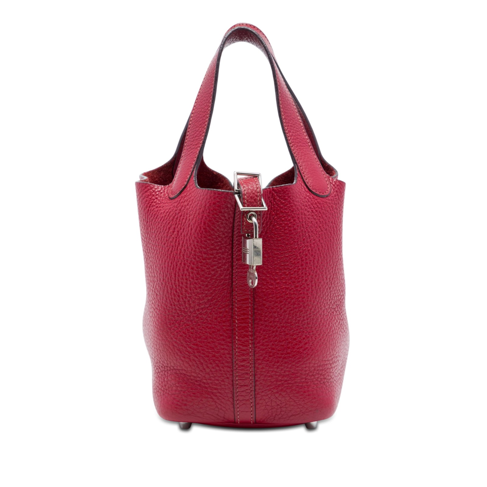 Hermes Picotin Lock 18 Clemence Leather Handbag Red (1 of 7)