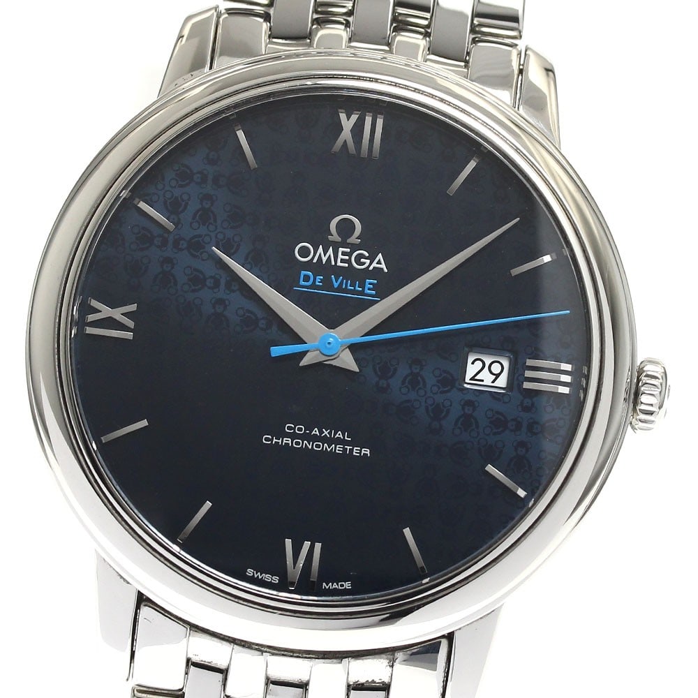 OMEGA De Ville Prestige Orvis Edition 40mm Blue Dial Automatic Watch: OMEGA De Ville Prestige Orvis Edition 40mm Blue Dial Automatic Watch Omega De Ville Prestige Orvis Edition wristwatch with a blue dial and automatic movement. This men's watch features a stainless ste